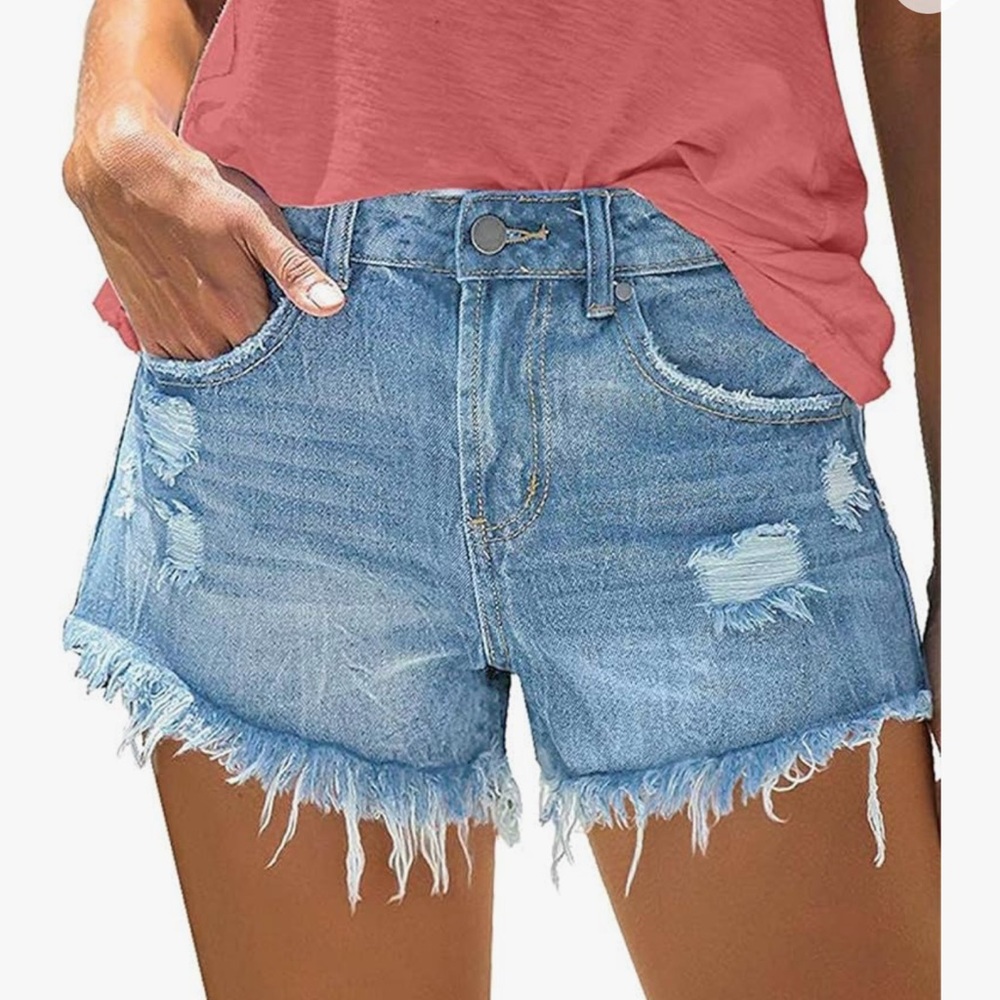 MODARANI Women's Cut Off Denim Jean Shorts